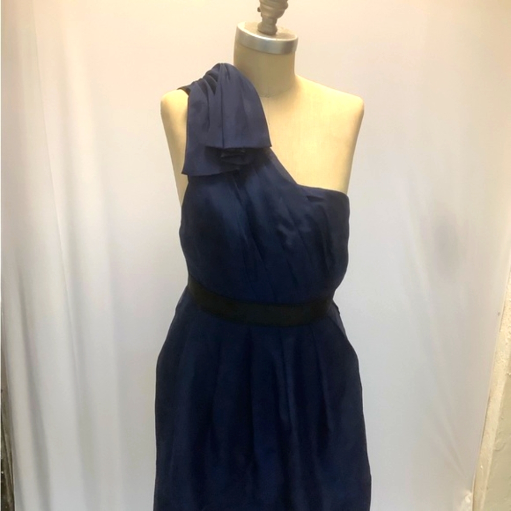 Thread Social Blue One-Shoulder Sundress Cocktail